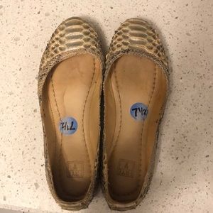 Frye snakeskin flats